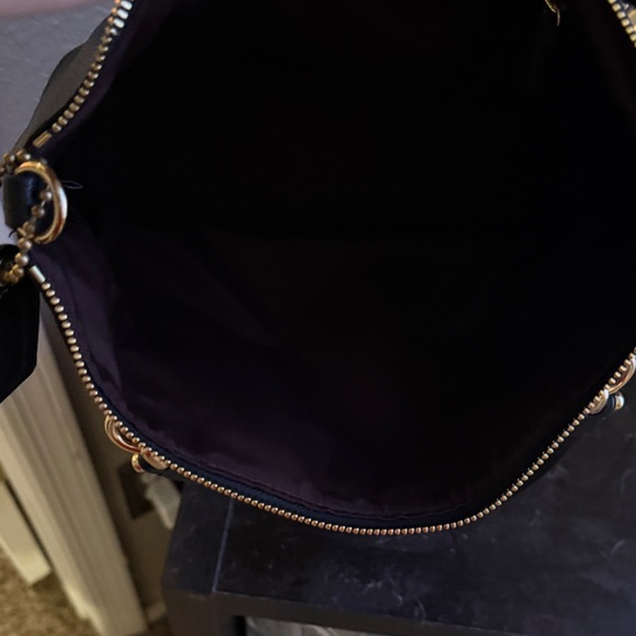 Coach Black and Brown Shoulder Bag with Gold Accents - Picture 4 of 8